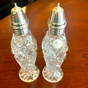 Crystal Salt & Pepper Shakers
